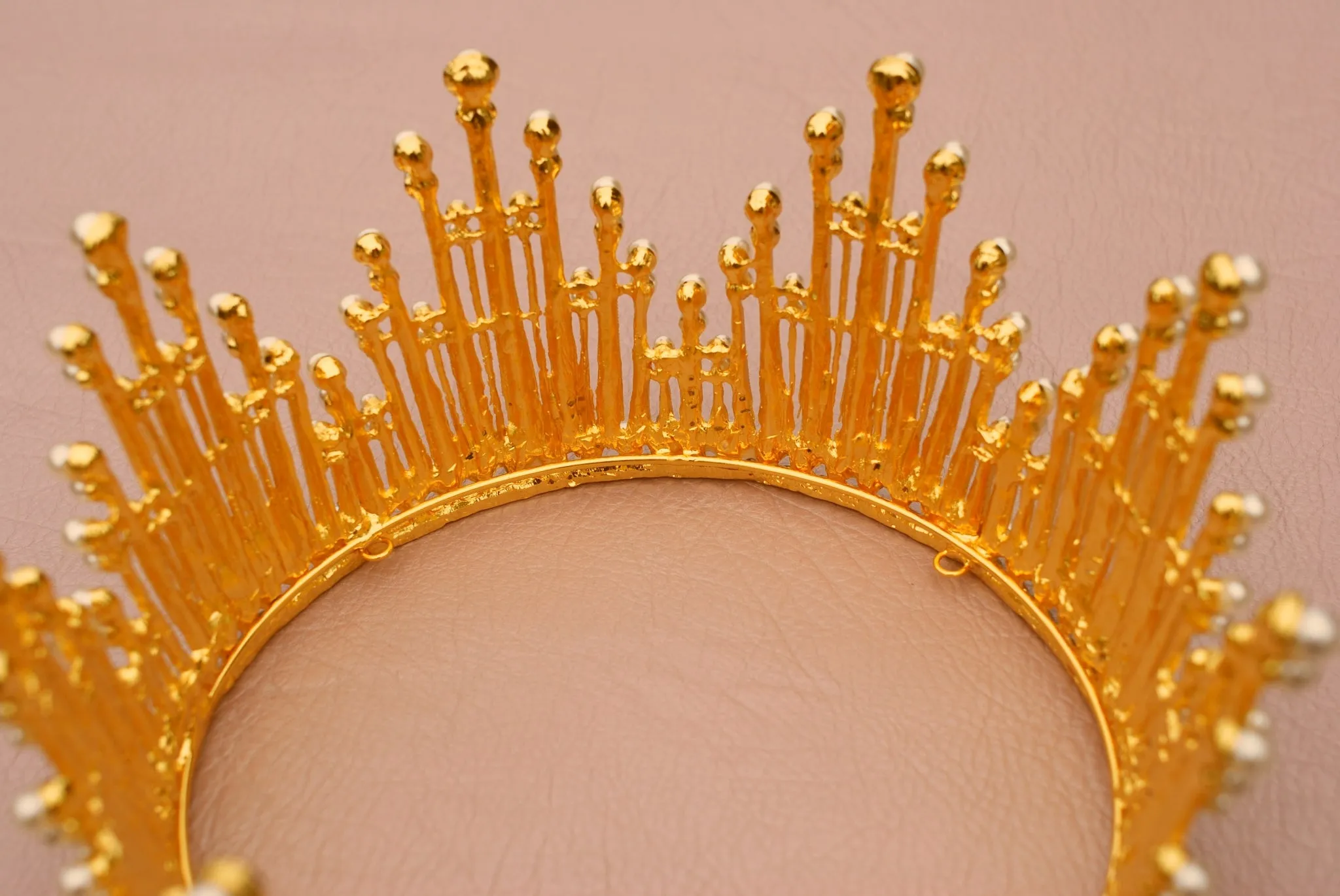 Gold Crown with Pearls - featured in Heat Magazine