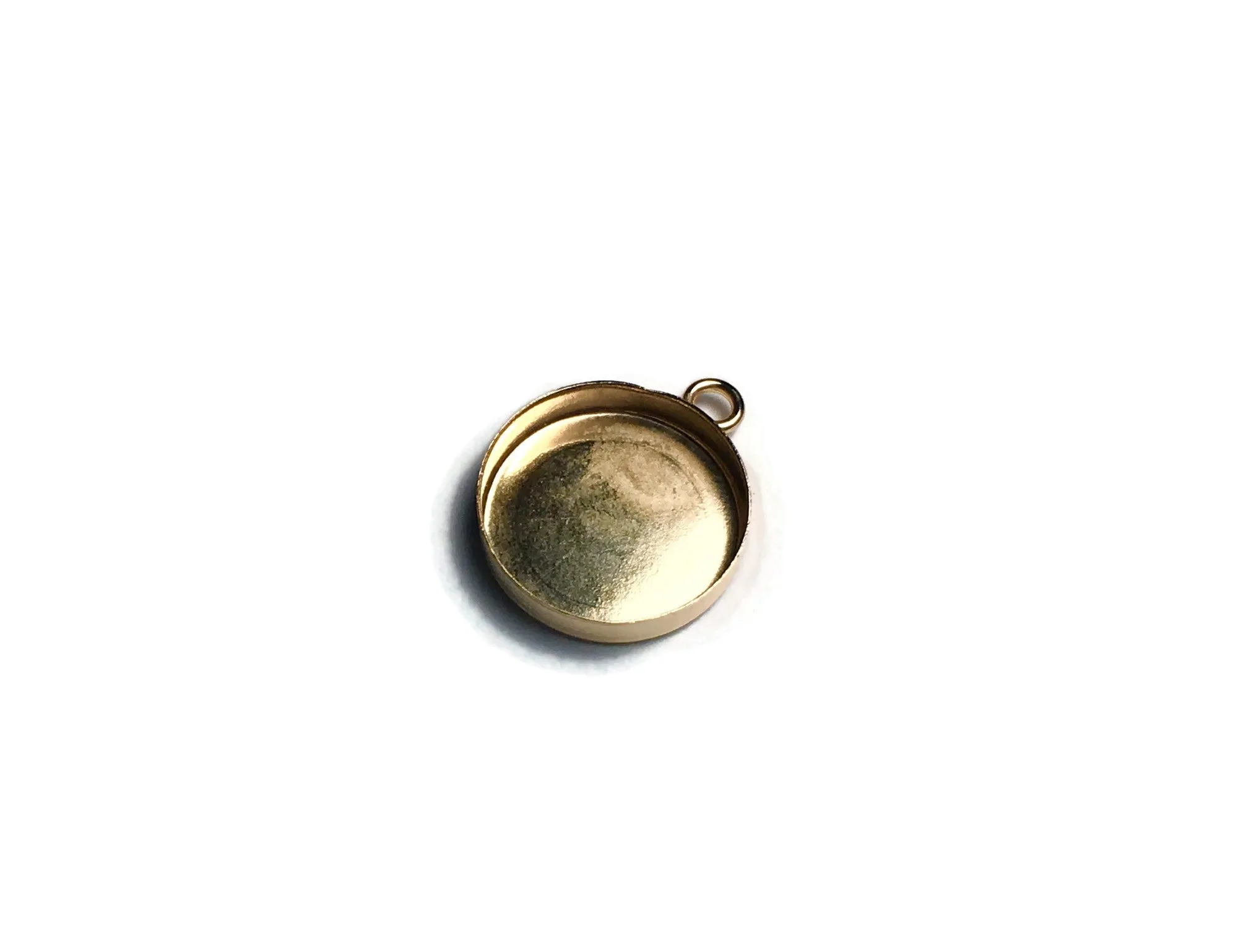 Gold Filled Round Pendant Blank Bezel Cup Setting | 8 mm, 10 mm, 12 mm