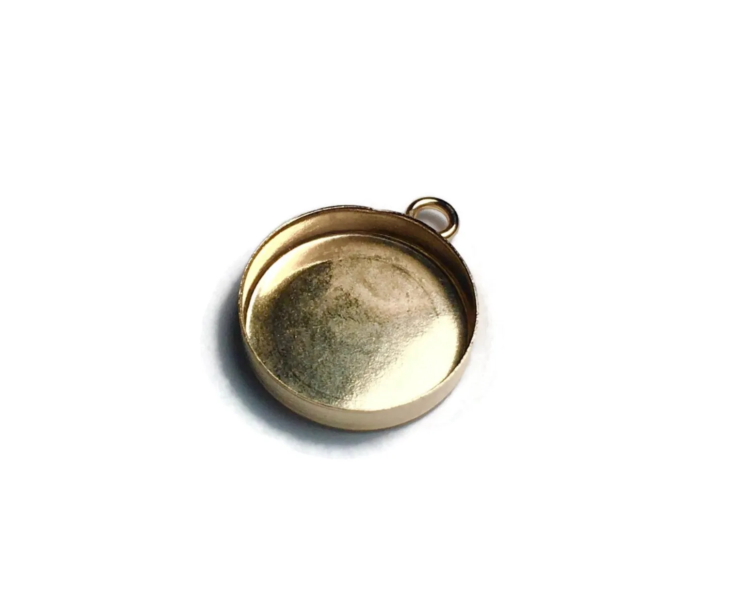 Gold Filled Round Pendant Blank Bezel Cup Setting | 8 mm, 10 mm, 12 mm