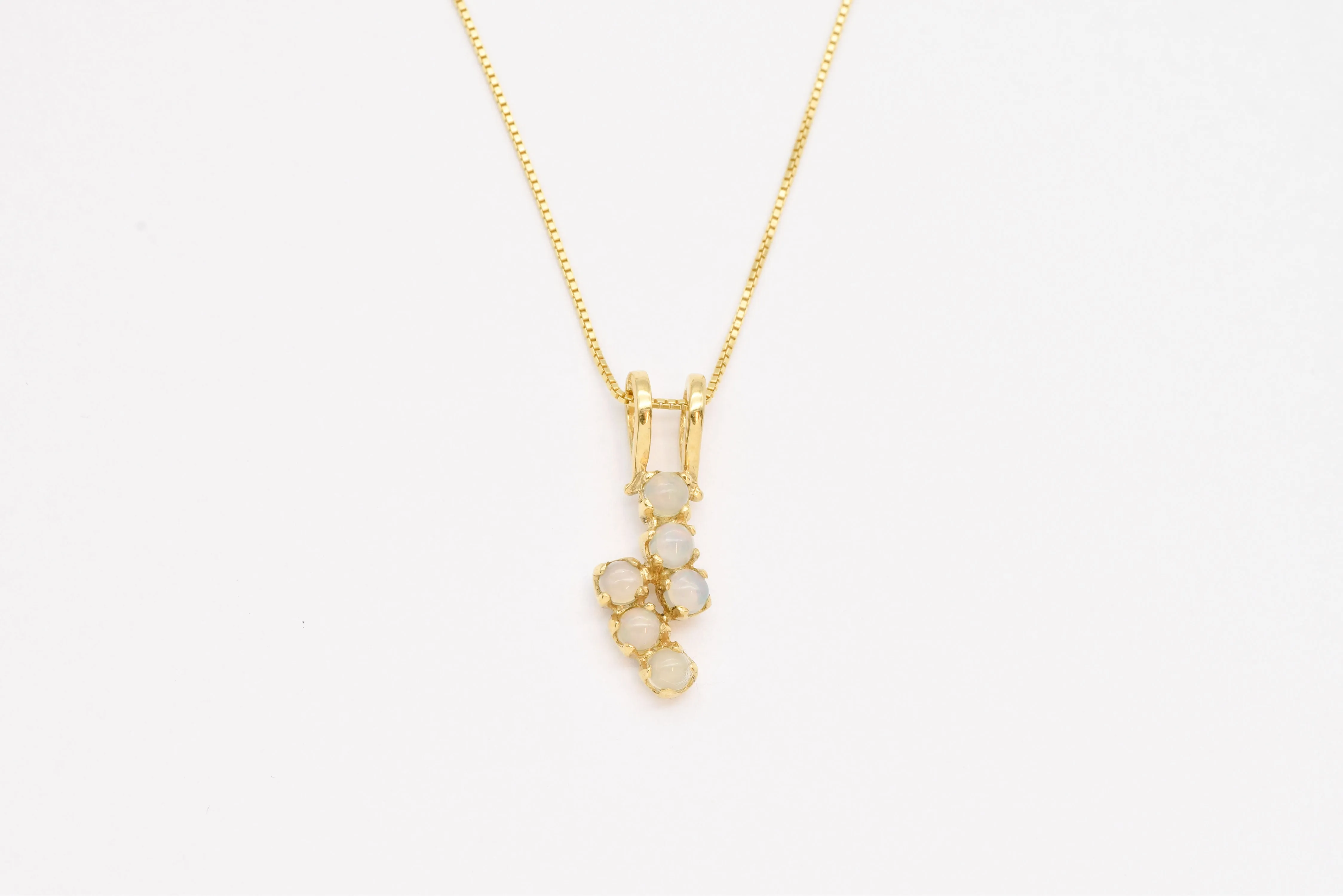 Gold Opal Pendant - Genuine Opal Necklace, October Birthstone Necklace