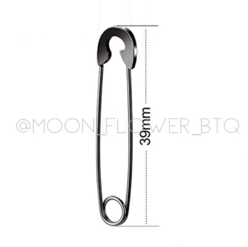 Gold Safety Pin Earrings