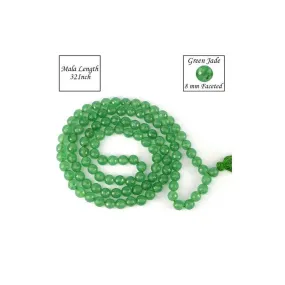 Green Jade Round Beads Mala