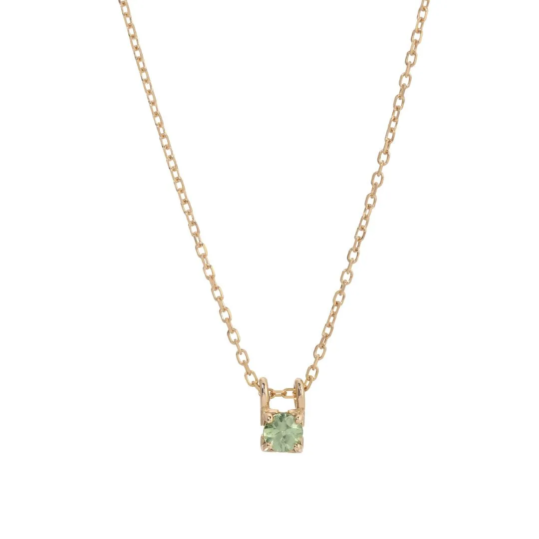 Green Sapphire Petite Era Necklace (ready to ship option)*