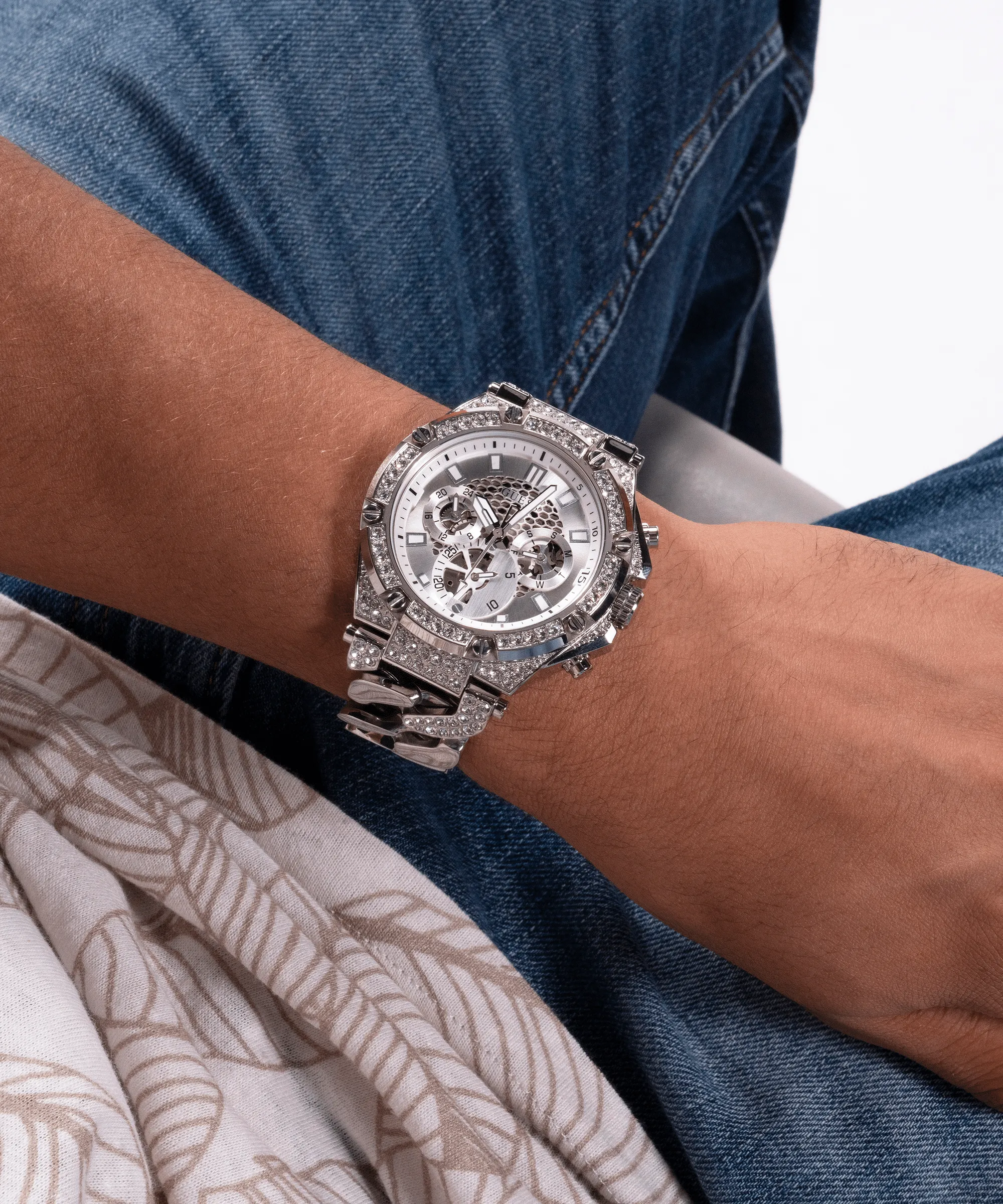 Guess Baron Silver Men's Watch GW0517G1