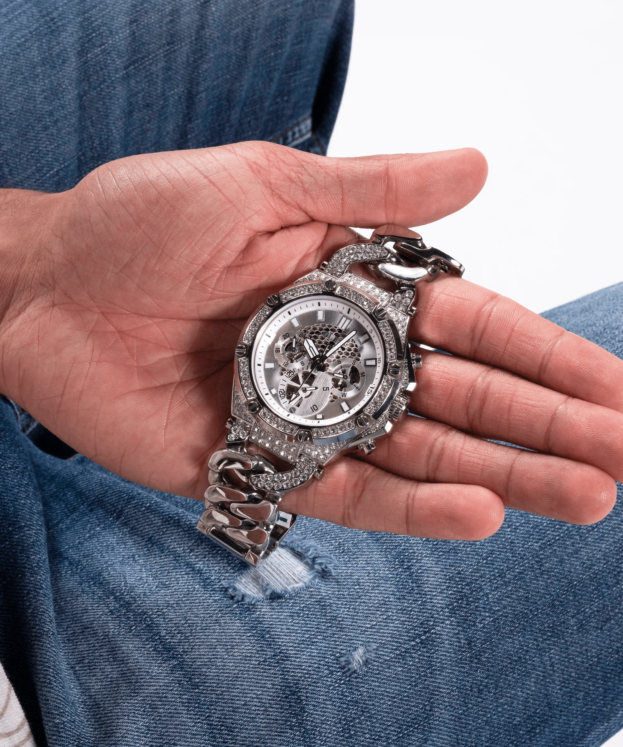 Guess Baron Silver Men's Watch GW0517G1