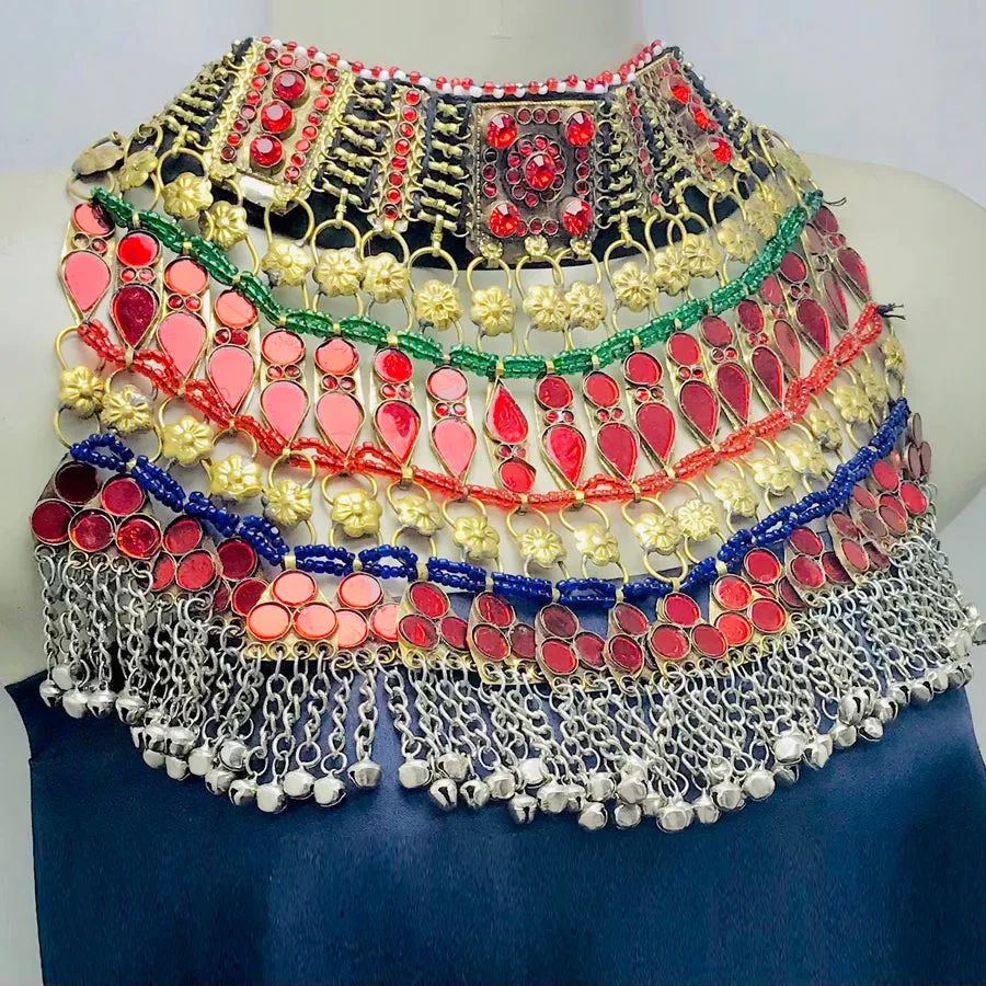 Handmade Vintage Boho Red Choker Necklace