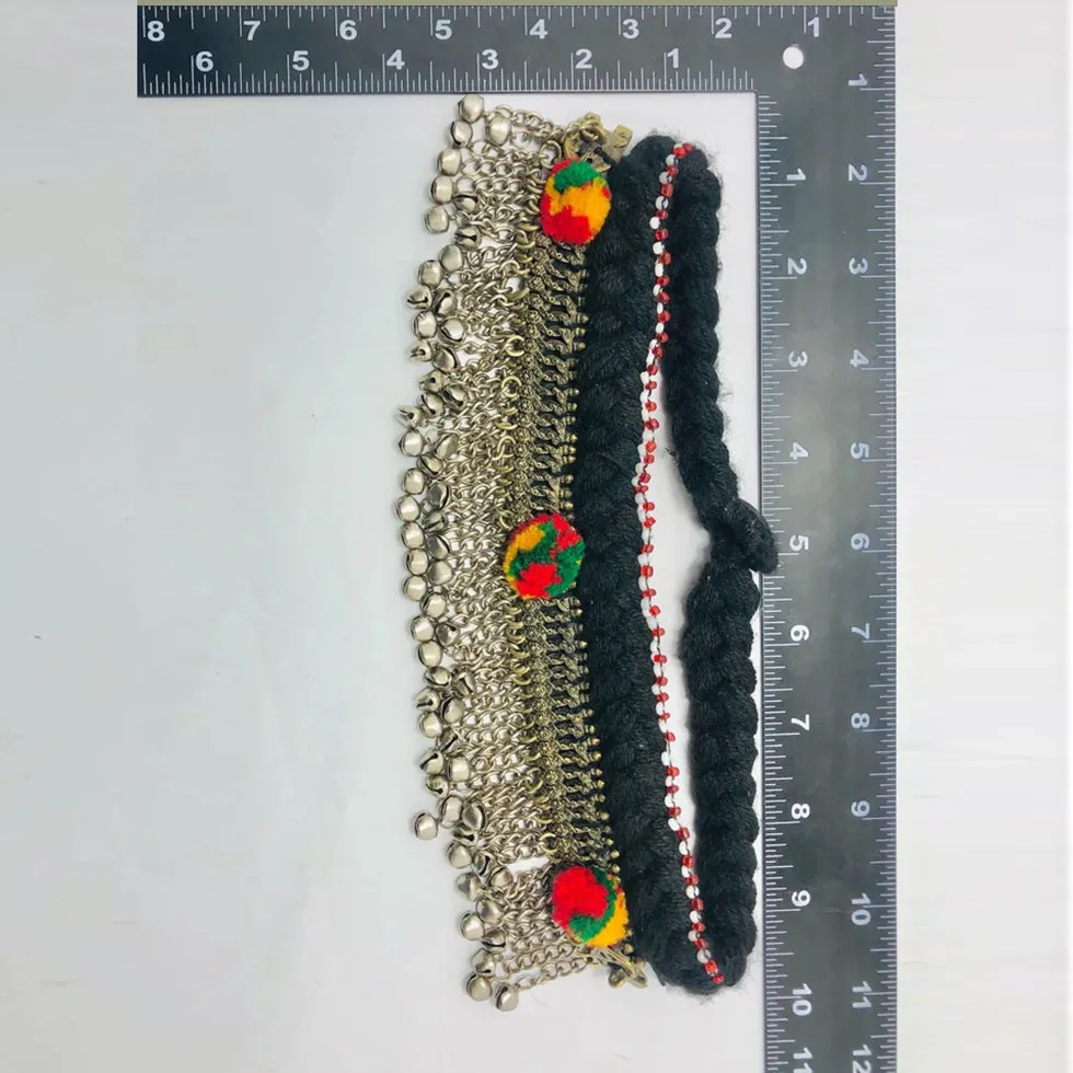 Handmade Vintage Dangling Bells Choker Necklace