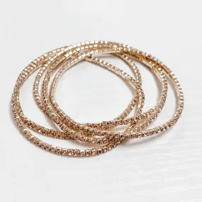 Harper - Rhinestone Bracelet Set (Topaz/Gold)