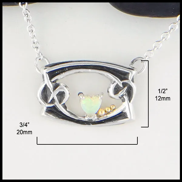 Heart Shaped Opal Necklace