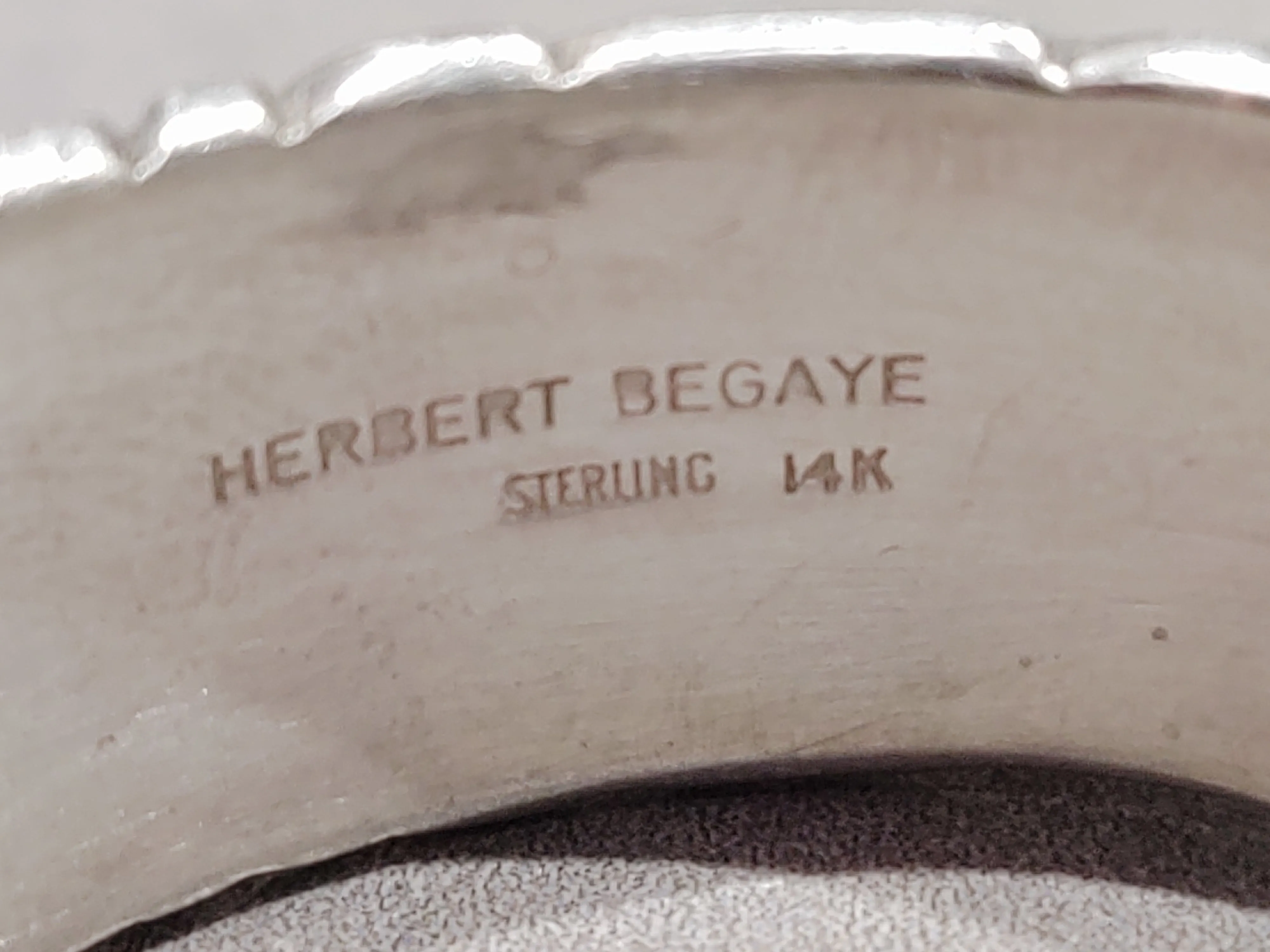 Herbert Begaye 14kt Gold & Sterling Silver Bracelet - Handmade Native American