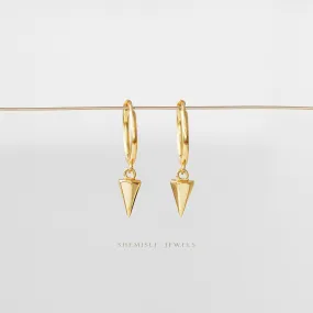 Hexagon Spike Hoops Earrings, Gold, Silver, Black SHEMISLI - SH179