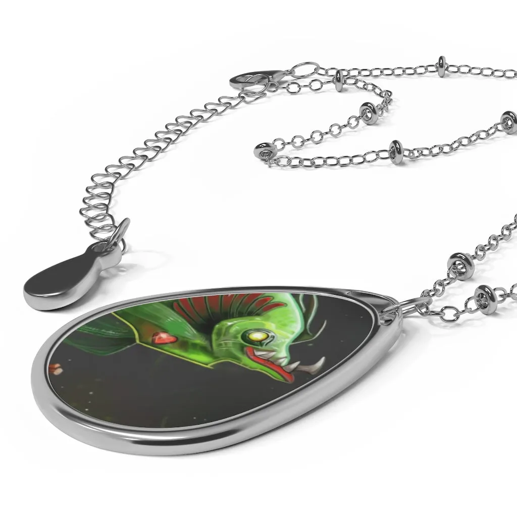 Hook Lung Jaw Oval Necklace