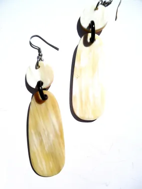 Horn Earrings Dogtag