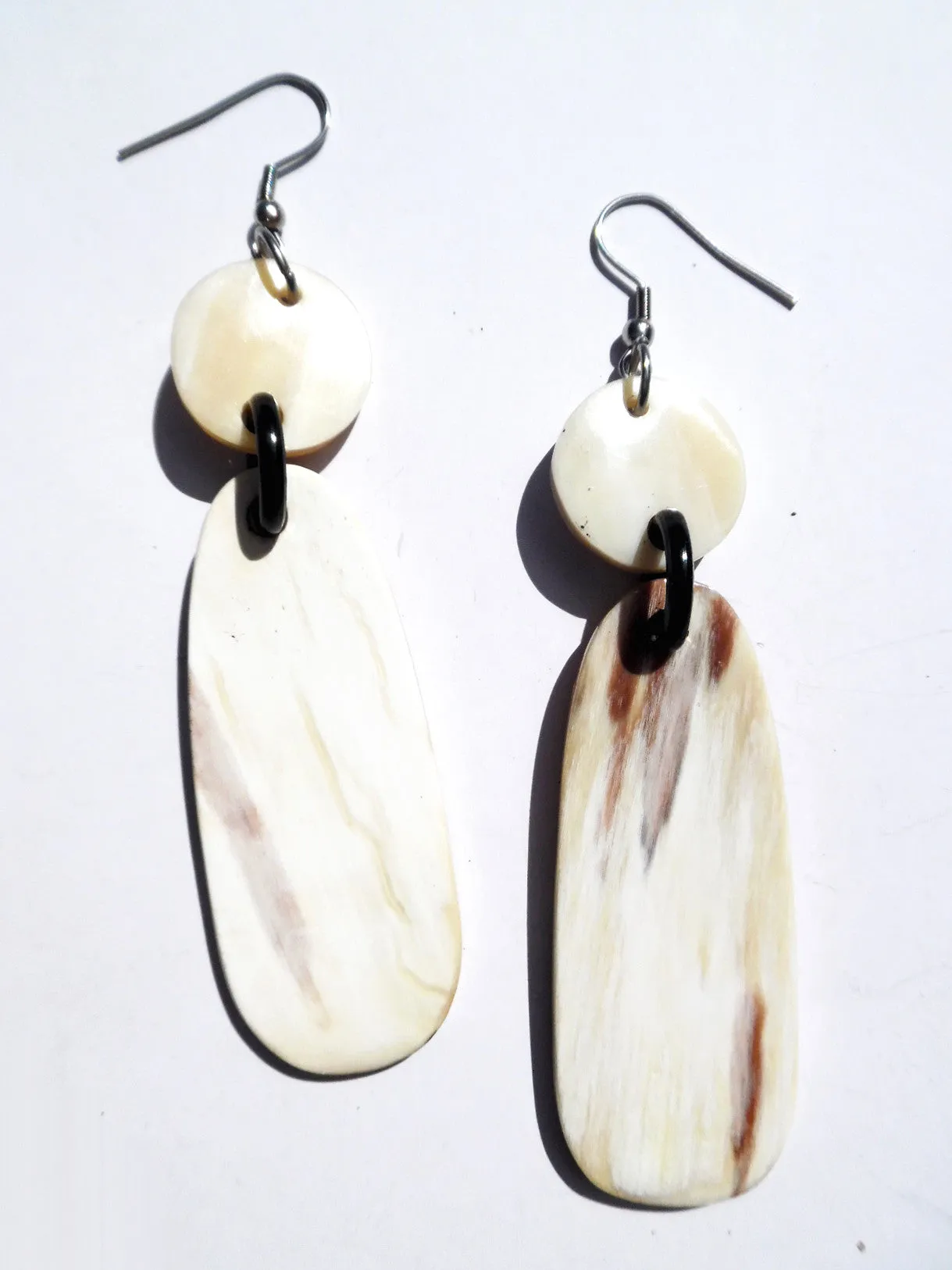 Horn Earrings Dogtag