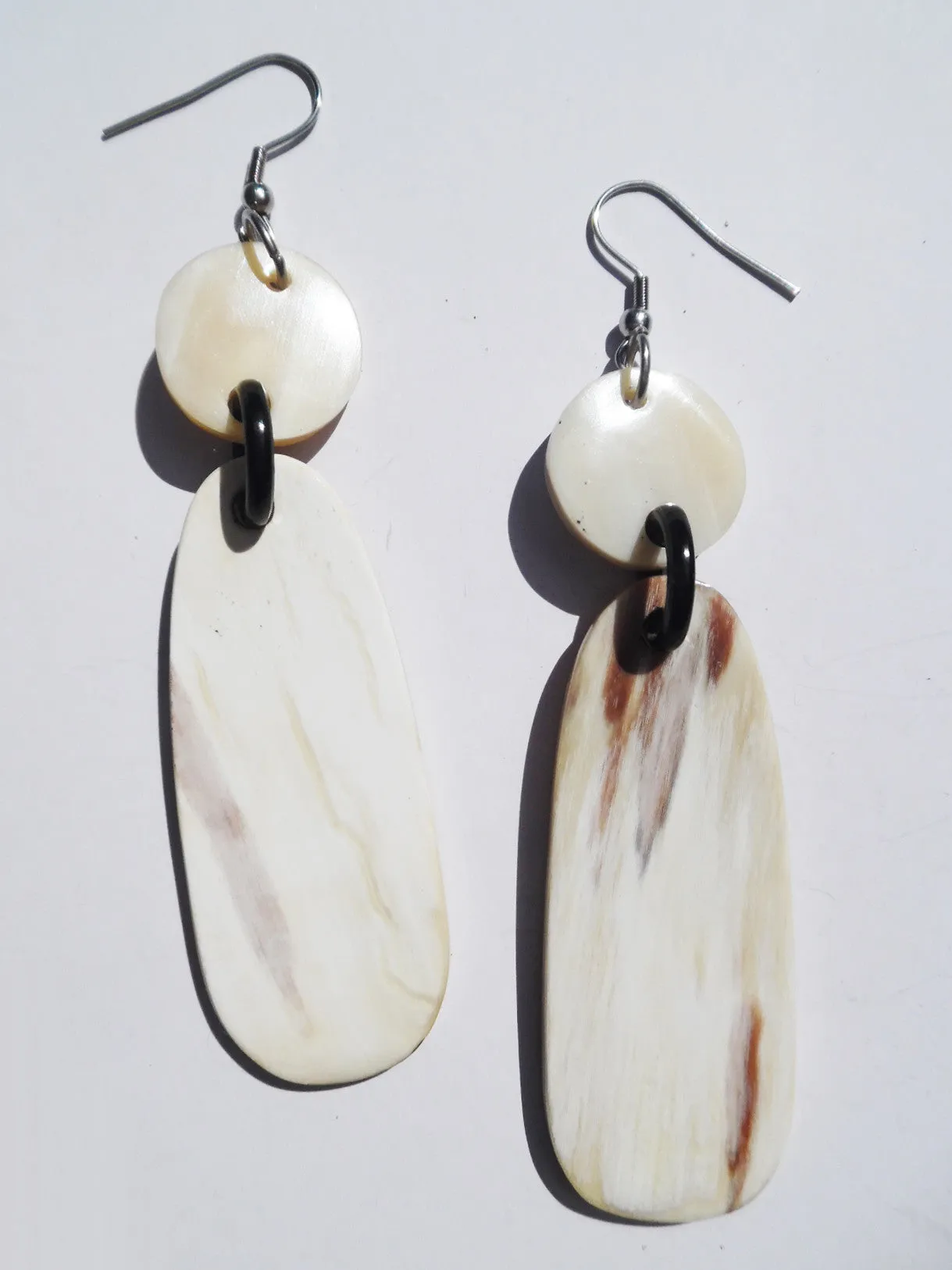 Horn Earrings Dogtag