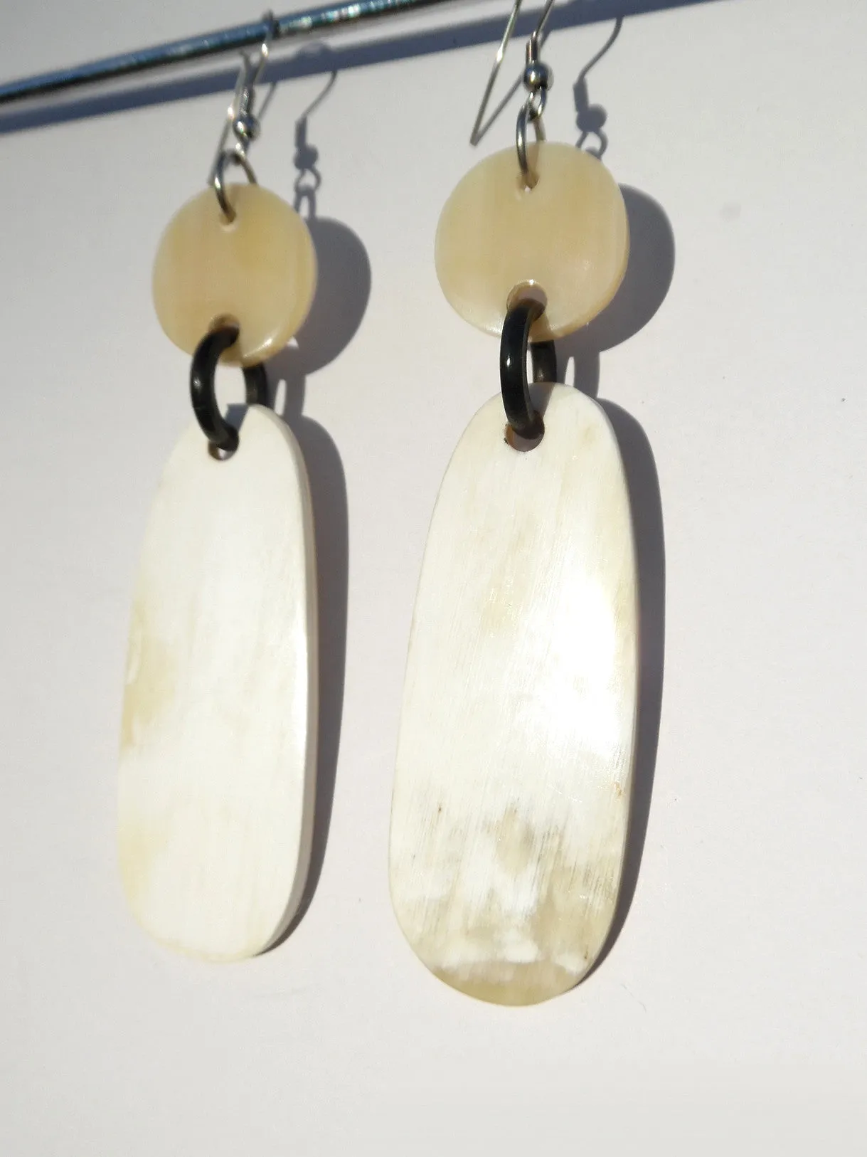 Horn Earrings Dogtag