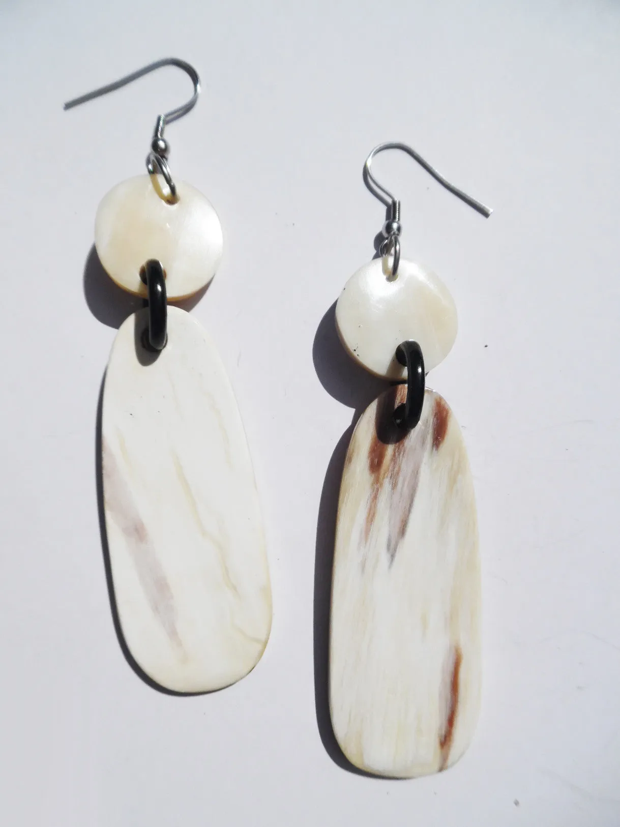 Horn Earrings Dogtag