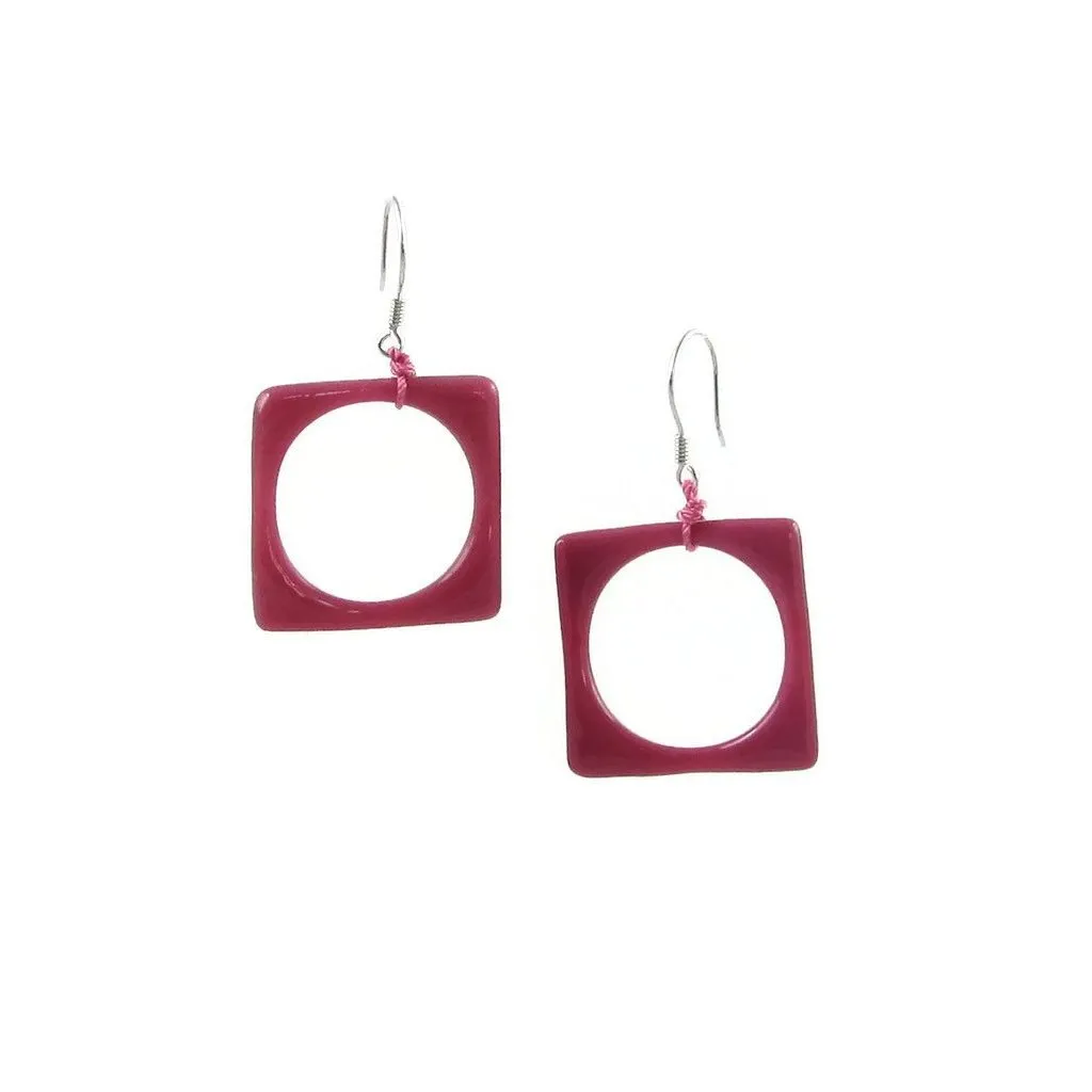 Hoyo Glass Earrings - Amber