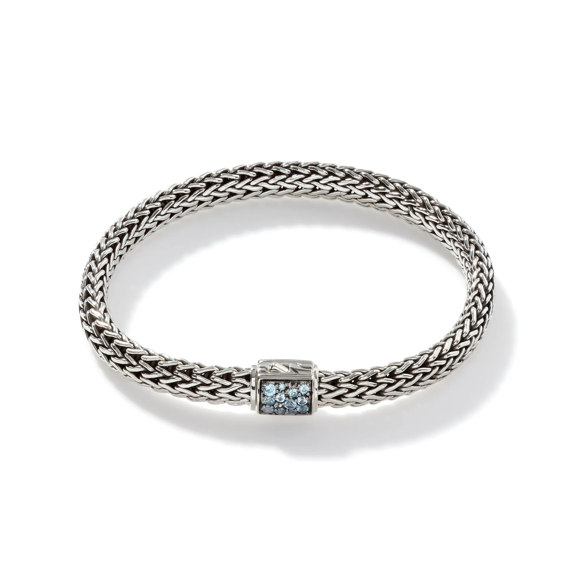 Icon Bracelet, Sterling Silver, Reversible Gemstones, 6.5MM|BBS90422RVBLS2SBT