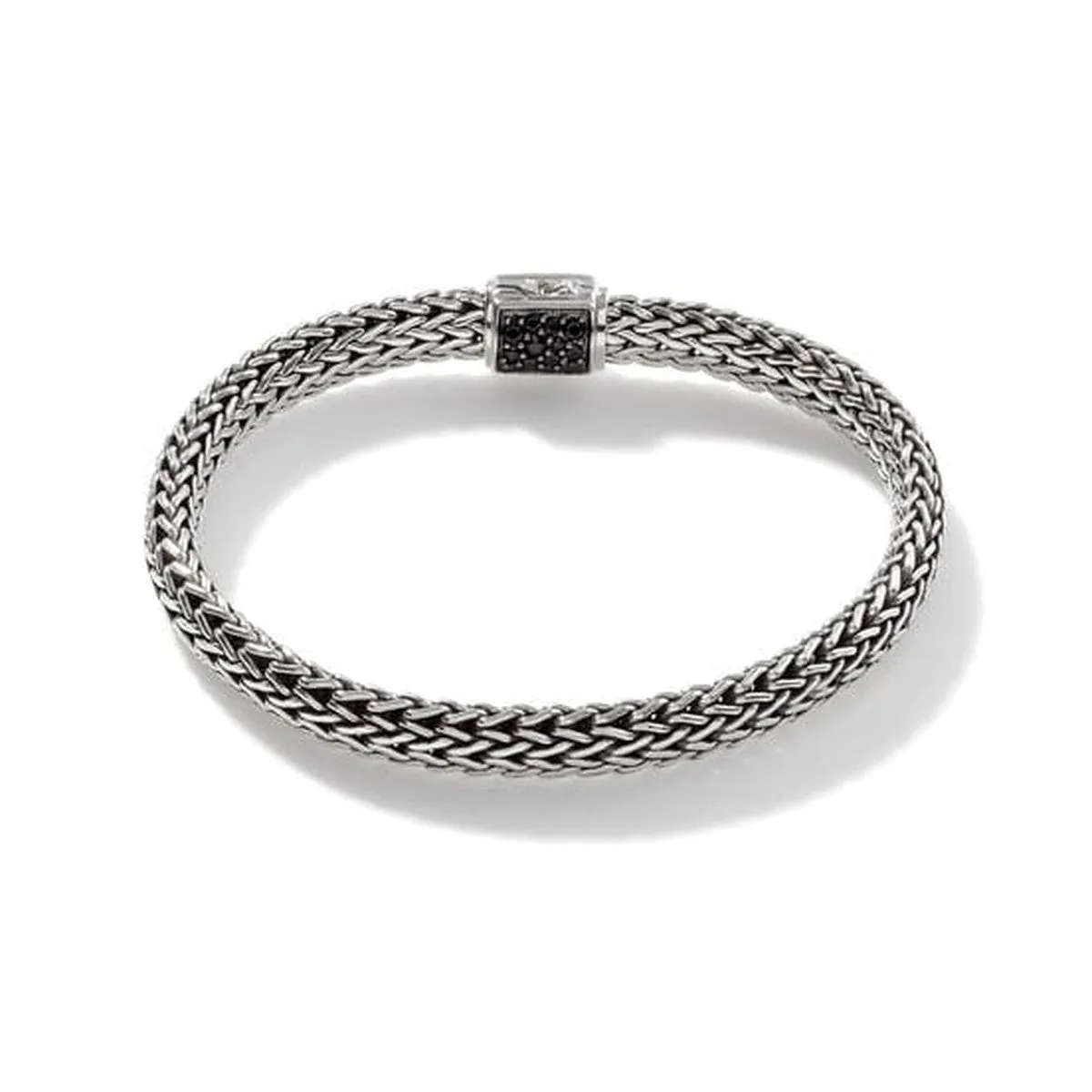Icon Bracelet, Sterling Silver, Treated Swiss Blue Topaz Pavé, 6.5MM - BBS90422RVBLS2SBT