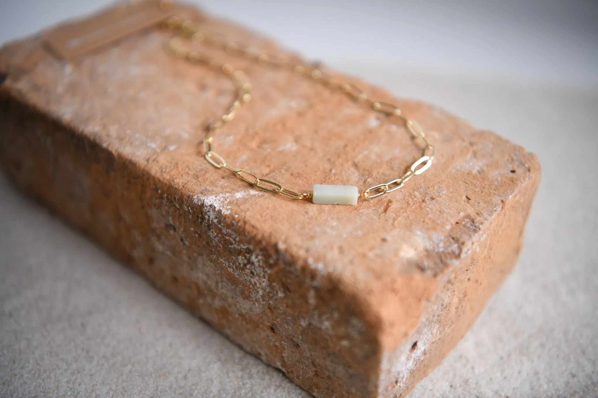 In My Dreams Red Creek Jasper Paperclip Necklace