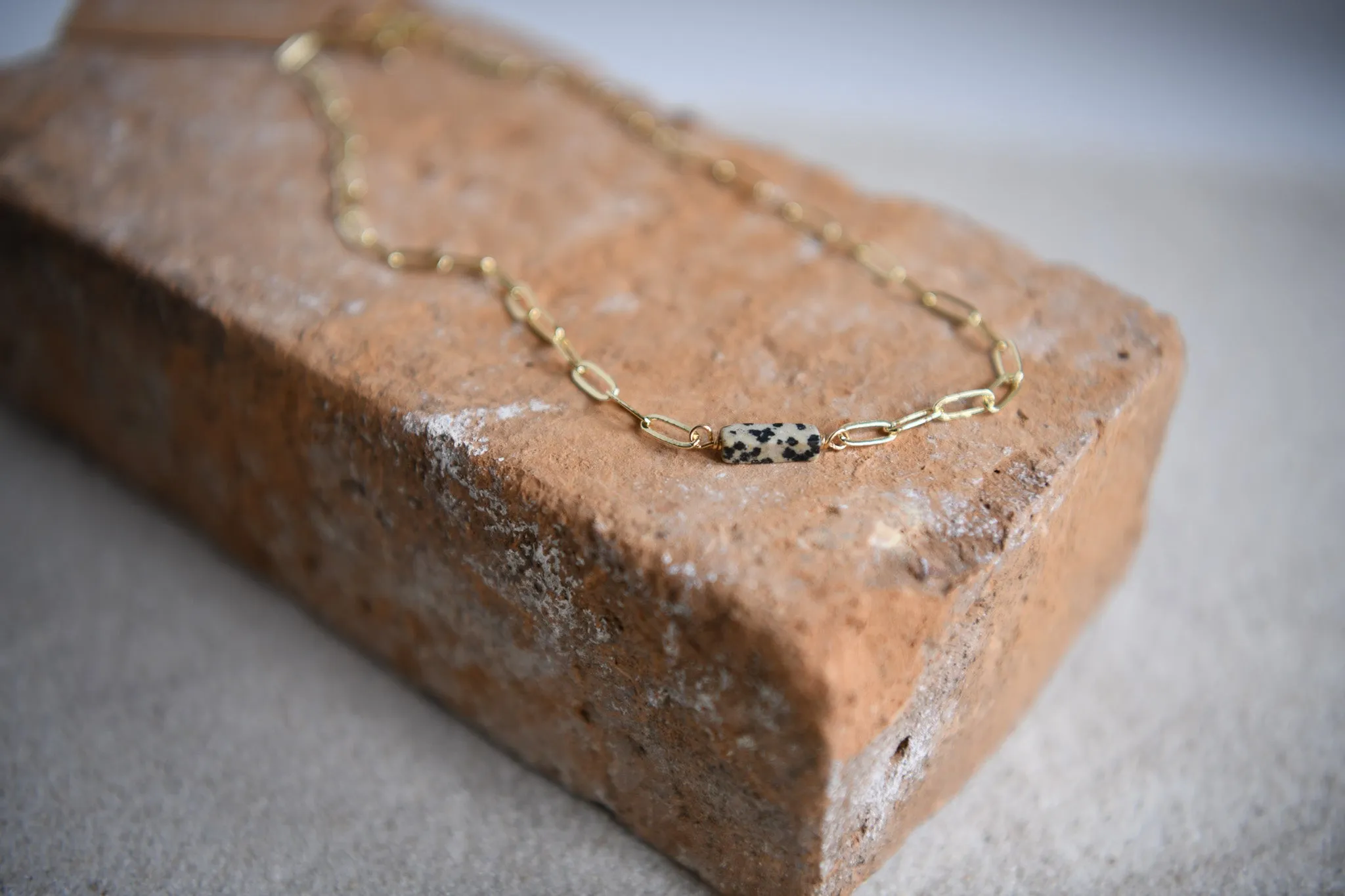 In My Dreams Red Creek Jasper Paperclip Necklace