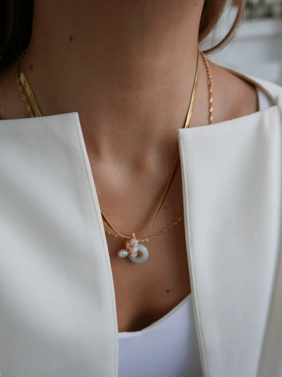 Intertwined (Purple Rice Pearl) - 3 In 1 Necklace