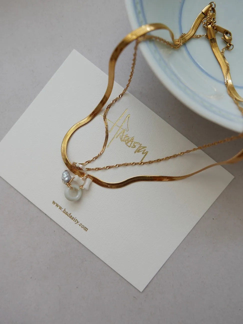 Intertwined (Purple Rice Pearl) - 3 In 1 Necklace