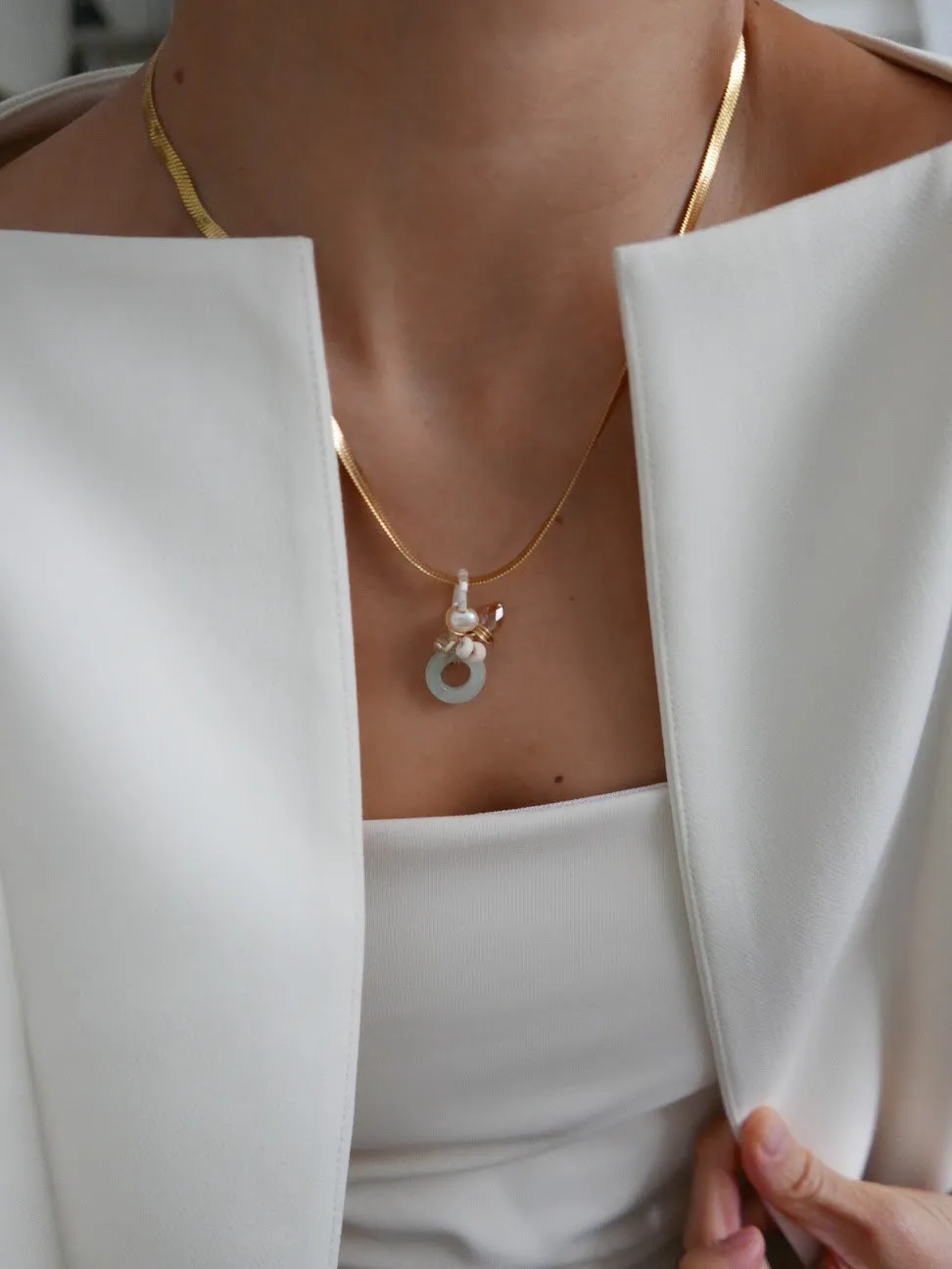 Intertwined (Purple Rice Pearl) - 3 In 1 Necklace