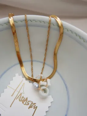 Intertwined (Purple Rice Pearl) - 3 In 1 Necklace