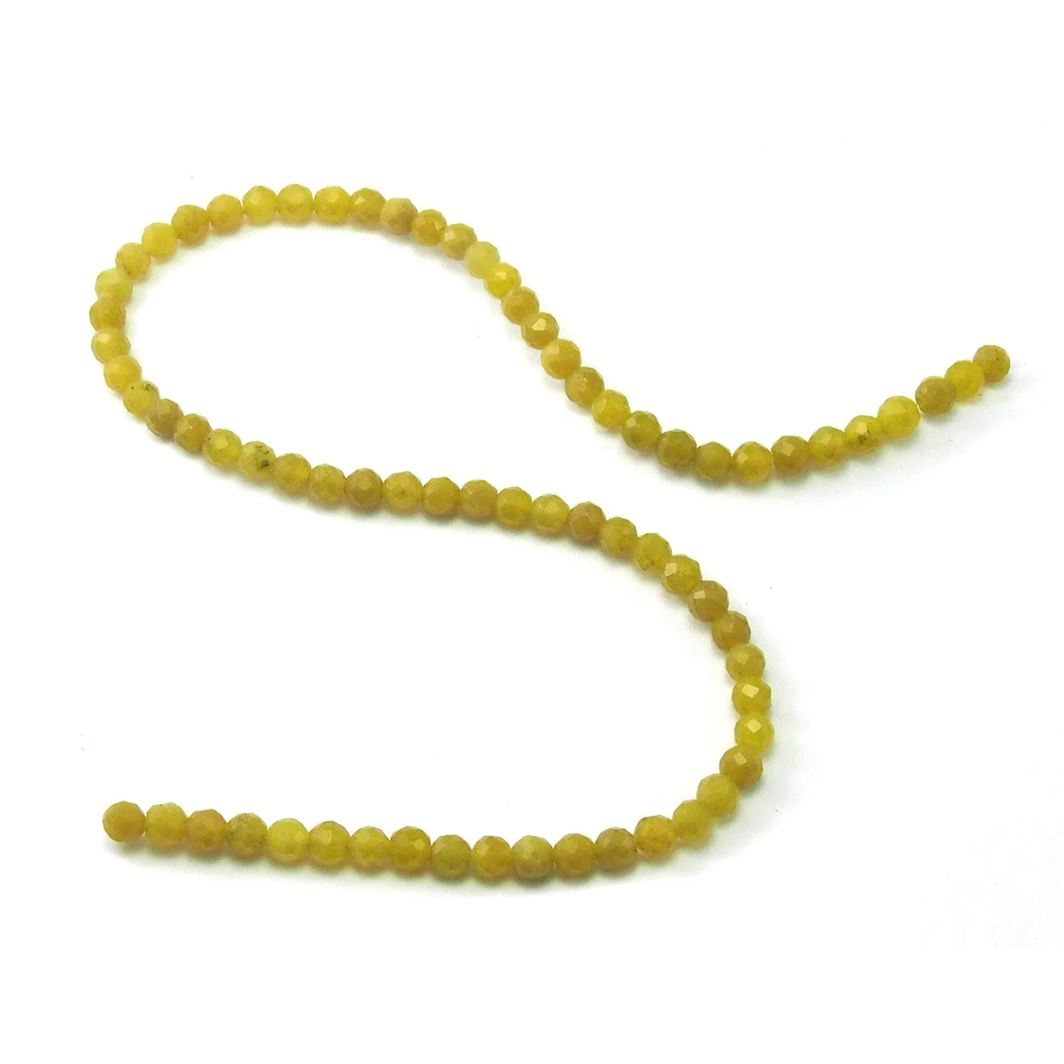 Jade Olive Faceted Rounds 6mm Strand