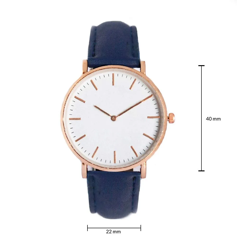 Joker & Witch Stainless Steel Olly & Maddy Couple Analogue Watches, White Dial, Black Band