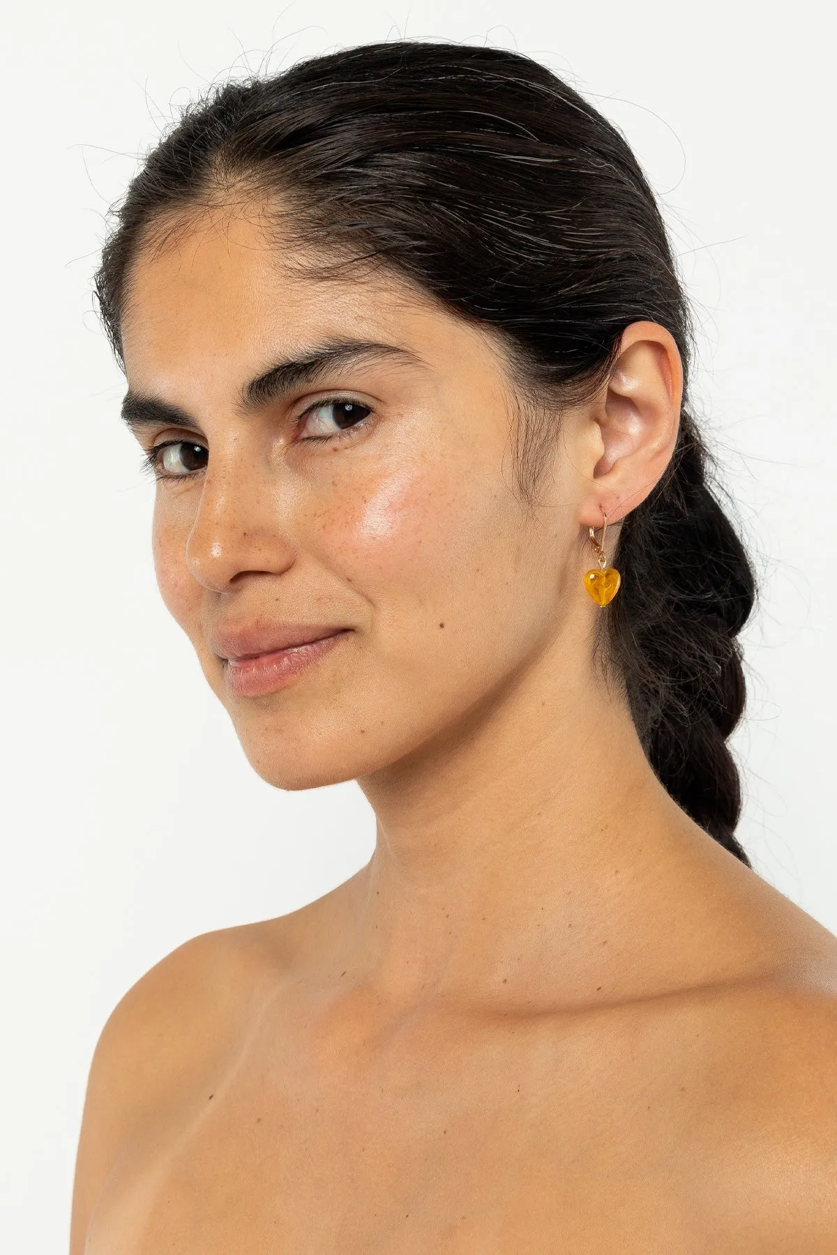 JWL12MH - 12mm Lucite Heart Drop Earrings