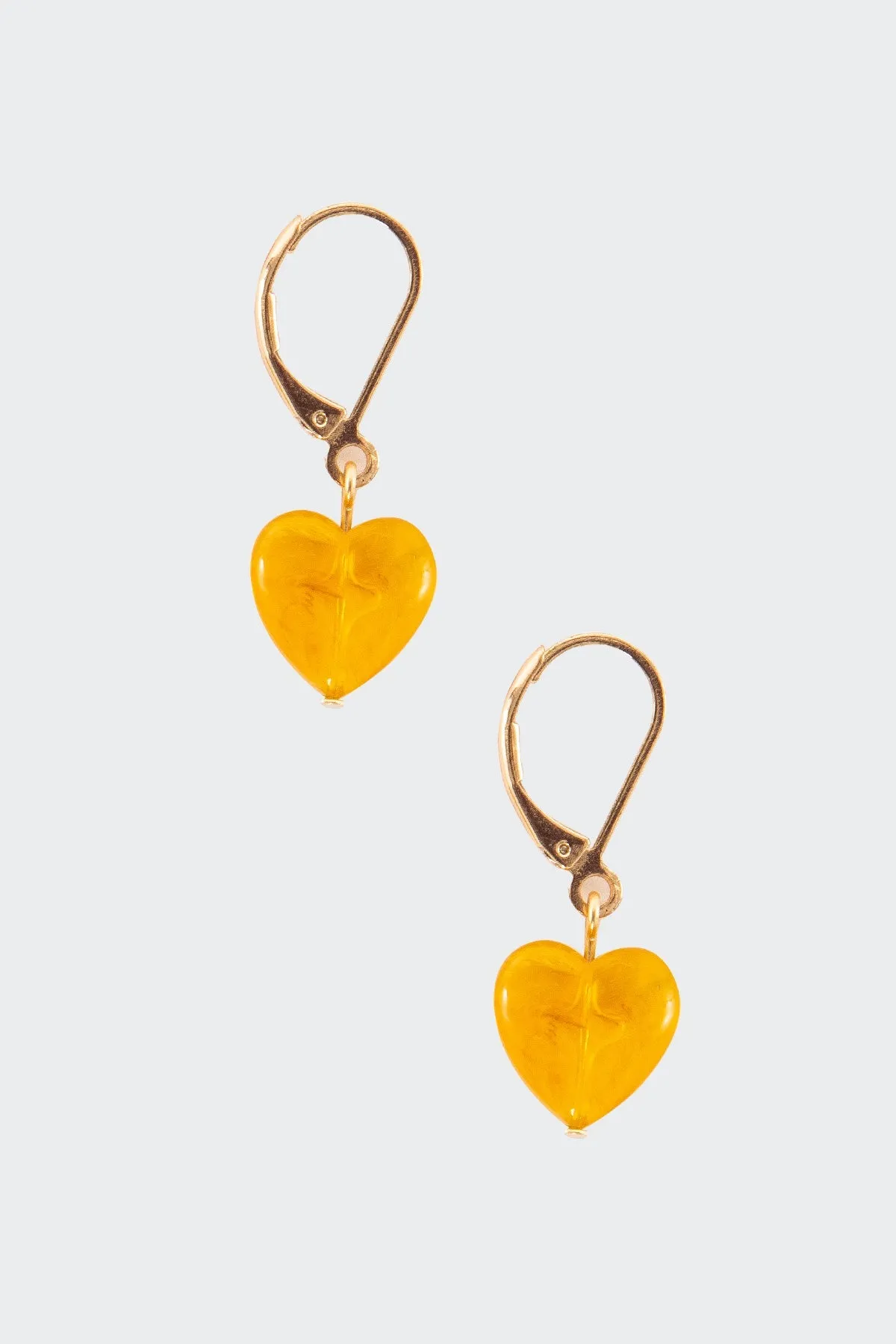 JWL12MH - 12mm Lucite Heart Drop Earrings