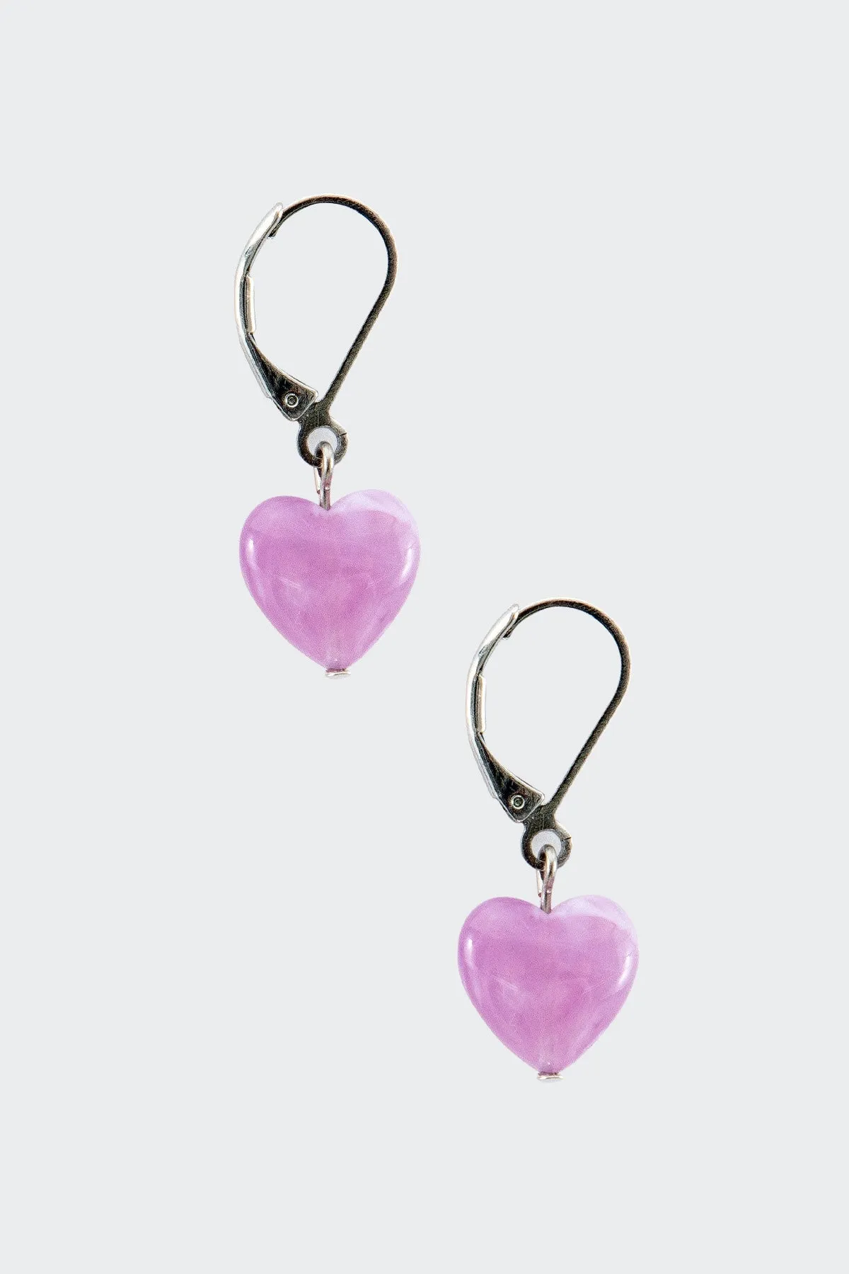 JWL12MH - 12mm Lucite Heart Drop Earrings