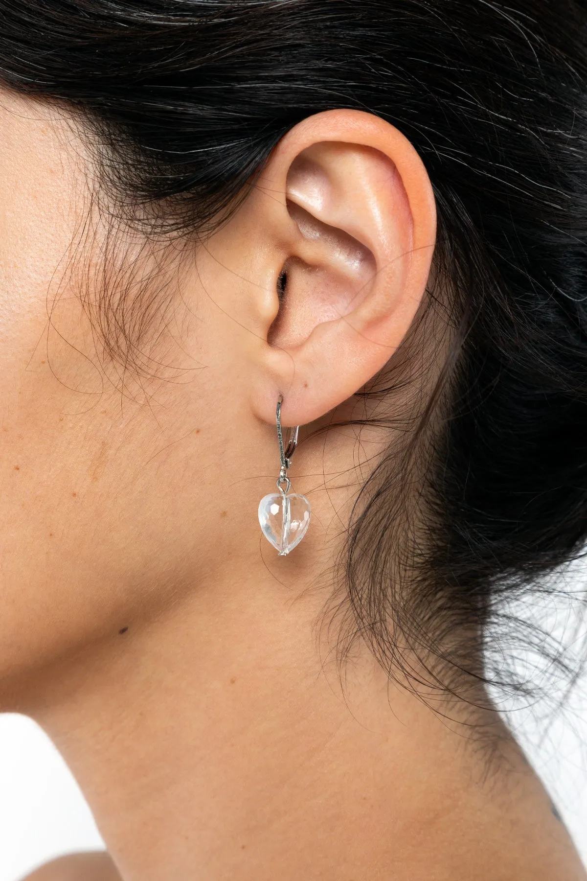 JWL12MH - 12mm Lucite Heart Drop Earrings