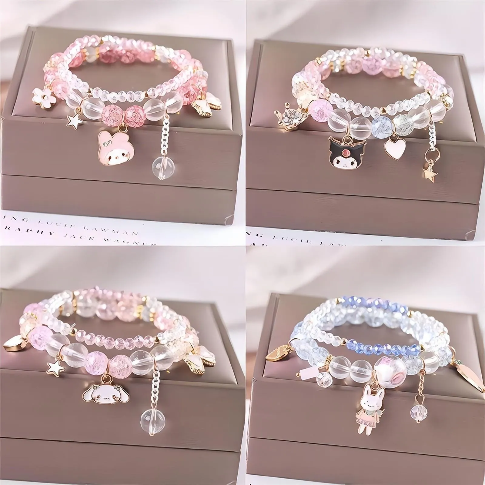 Kawaii Anime Melo Kuro Crystal Bracelet