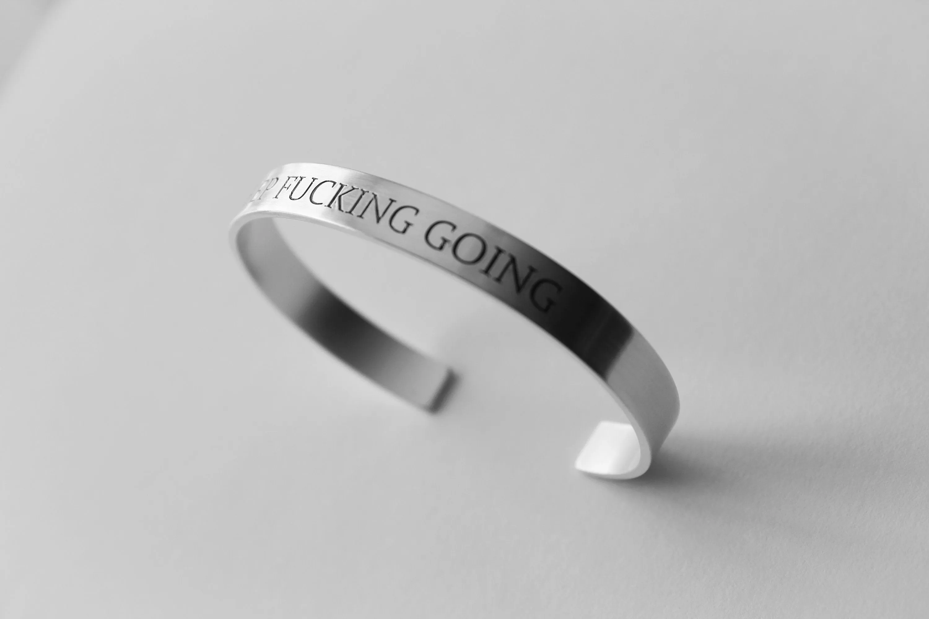 Keep Fucking Going, Keep Fucking Going Cuff, Inspirational Bracelet Cuff, Motivational Jewelry, Personalized Cuff Bracelet, Friend Bracelet