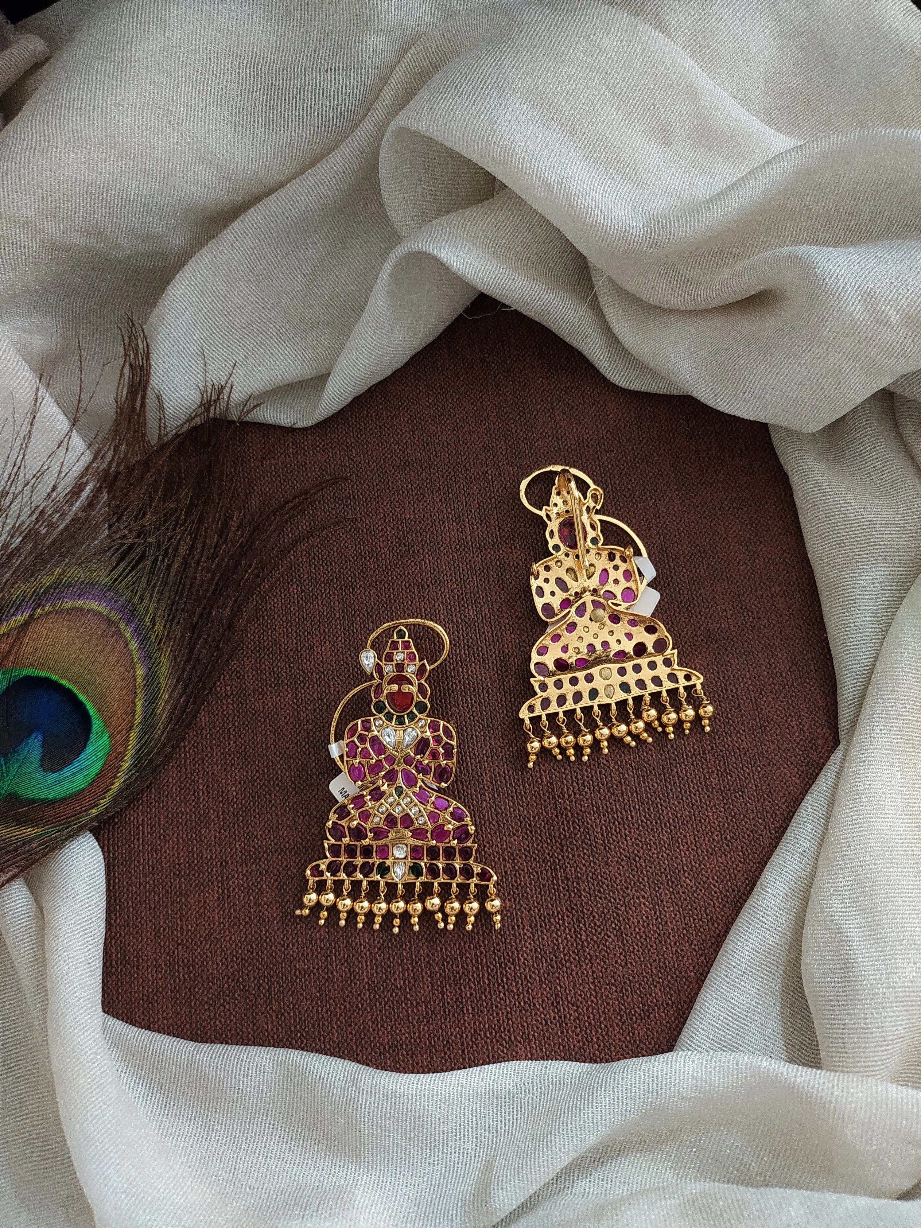 Kemp Goddess Pendant with Golden Hangings