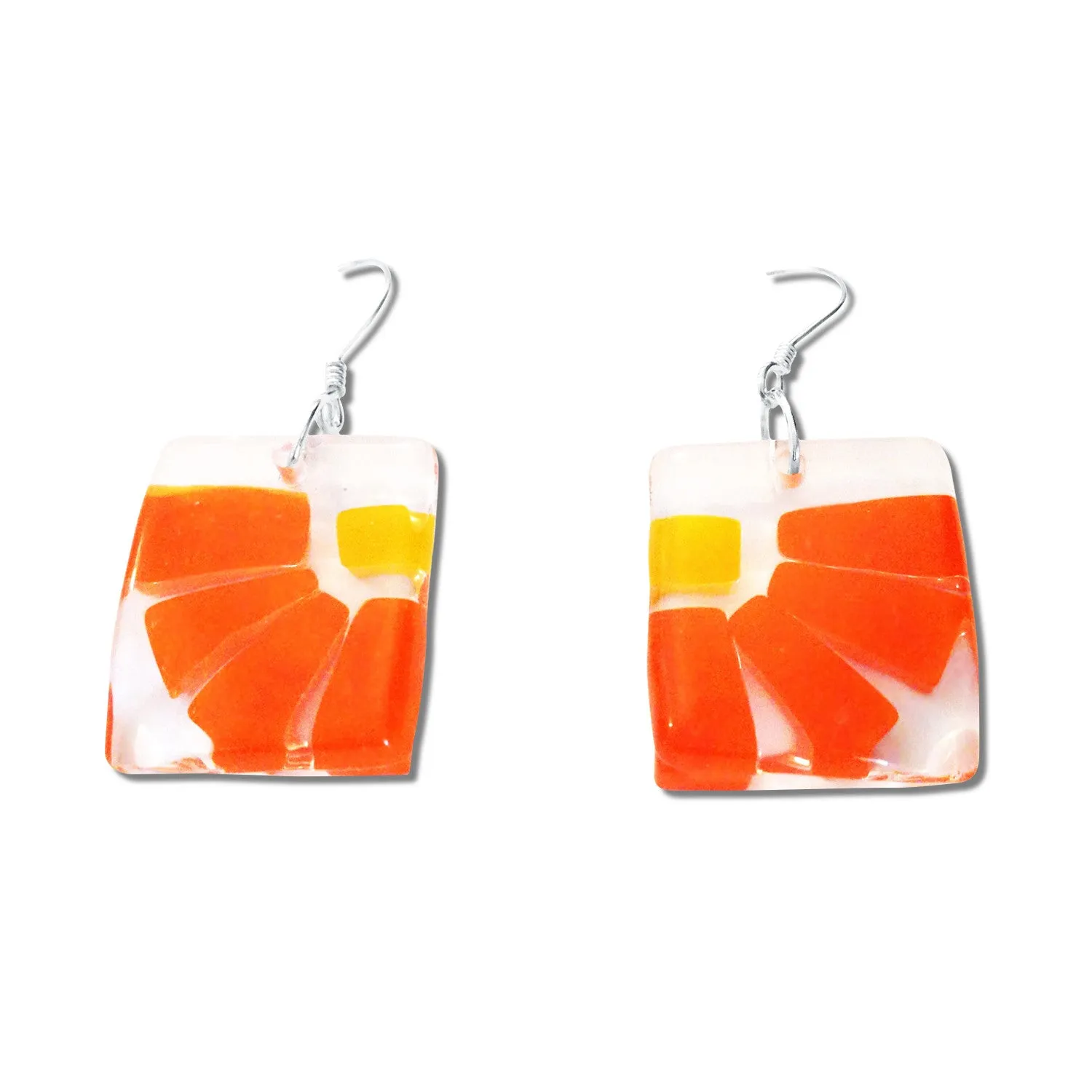 LAMA Glass Earrings - Aqua