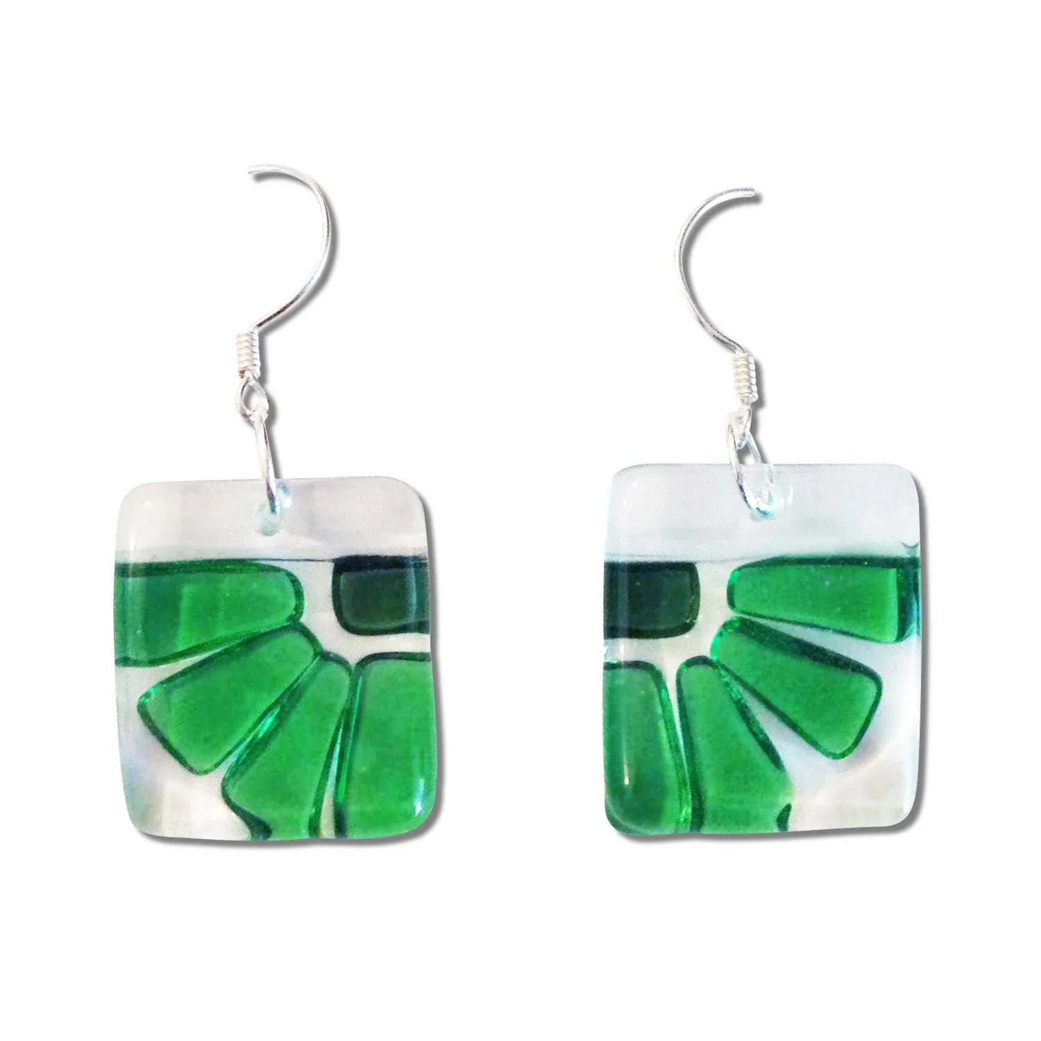 LAMA Glass Earrings - Aqua