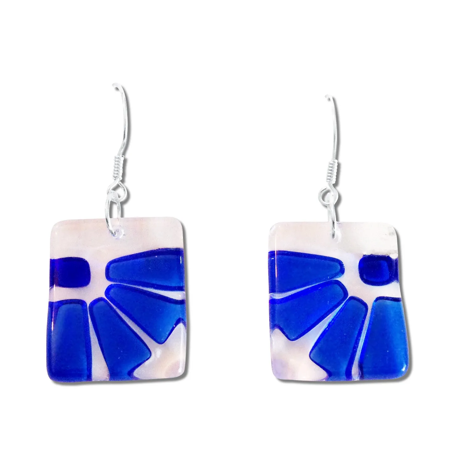 LAMA Glass Earrings - Aqua