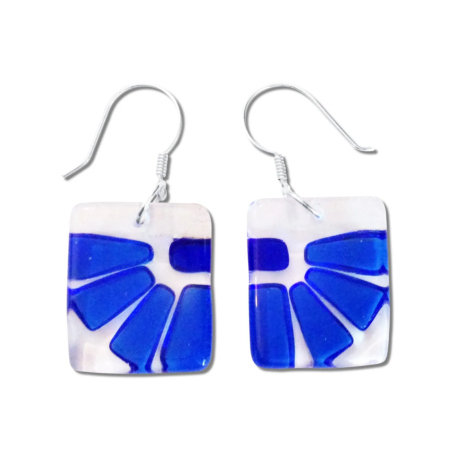 LAMA Glass Earrings - Aqua