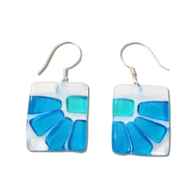 LAMA Glass Earrings - Aqua