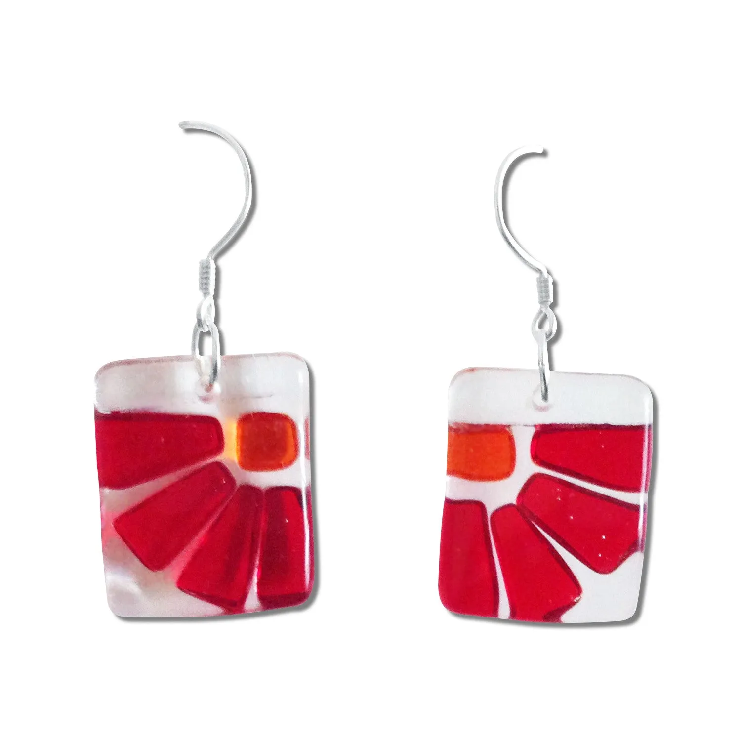 LAMA Glass Earrings - Aqua