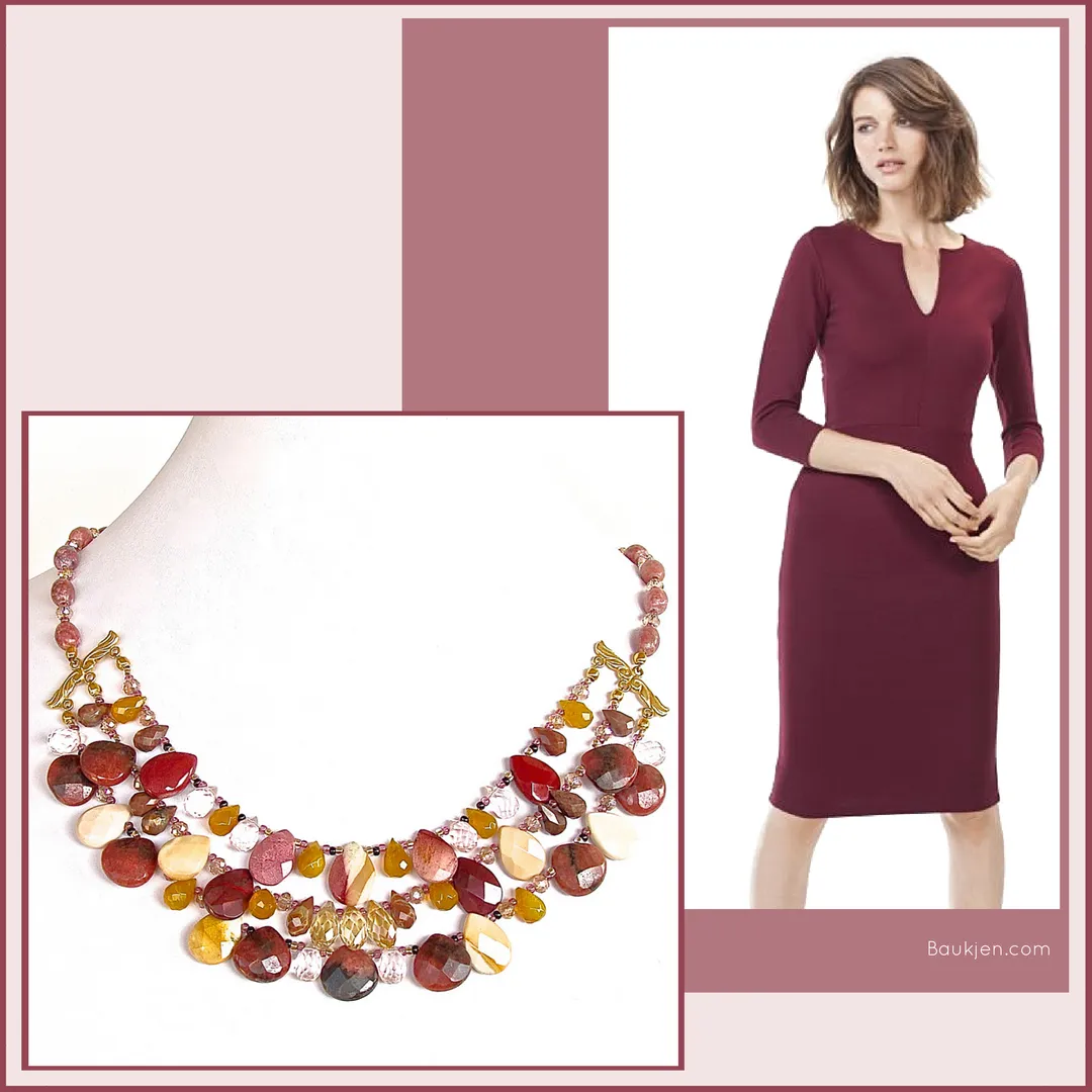 Lana: 18" Gemstone Bib Necklace