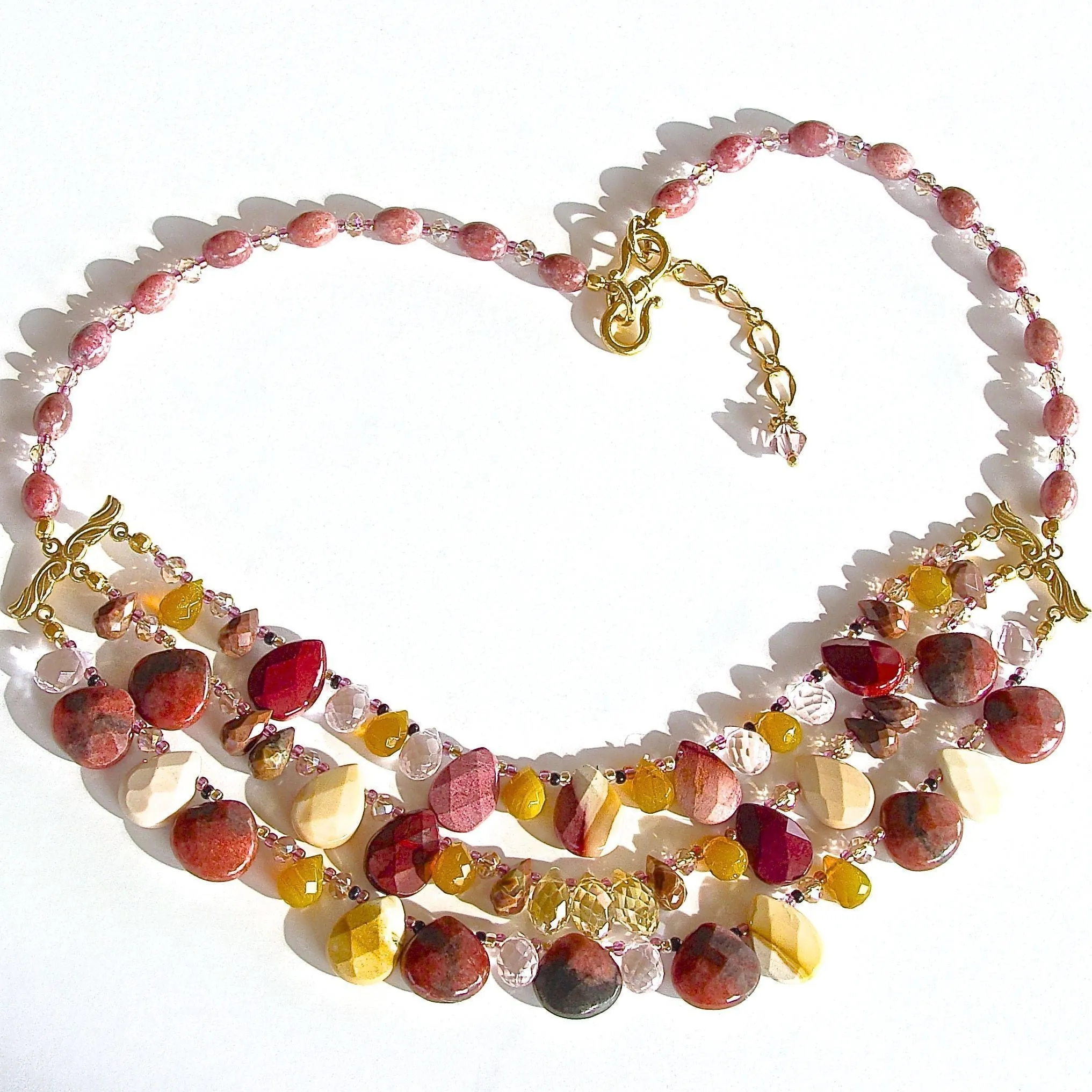 Lana: 18" Gemstone Bib Necklace