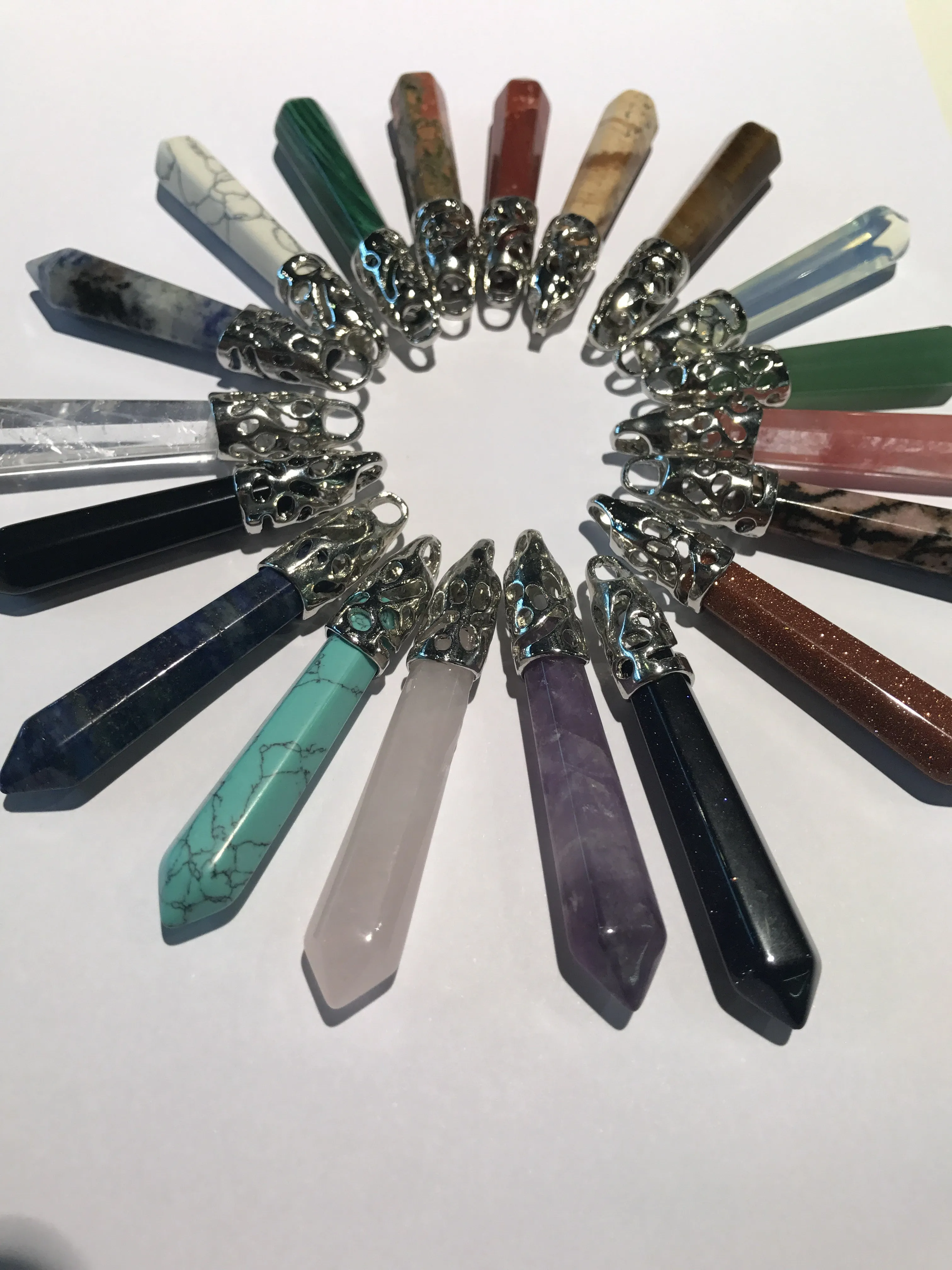 Large Crystal Point Necklace