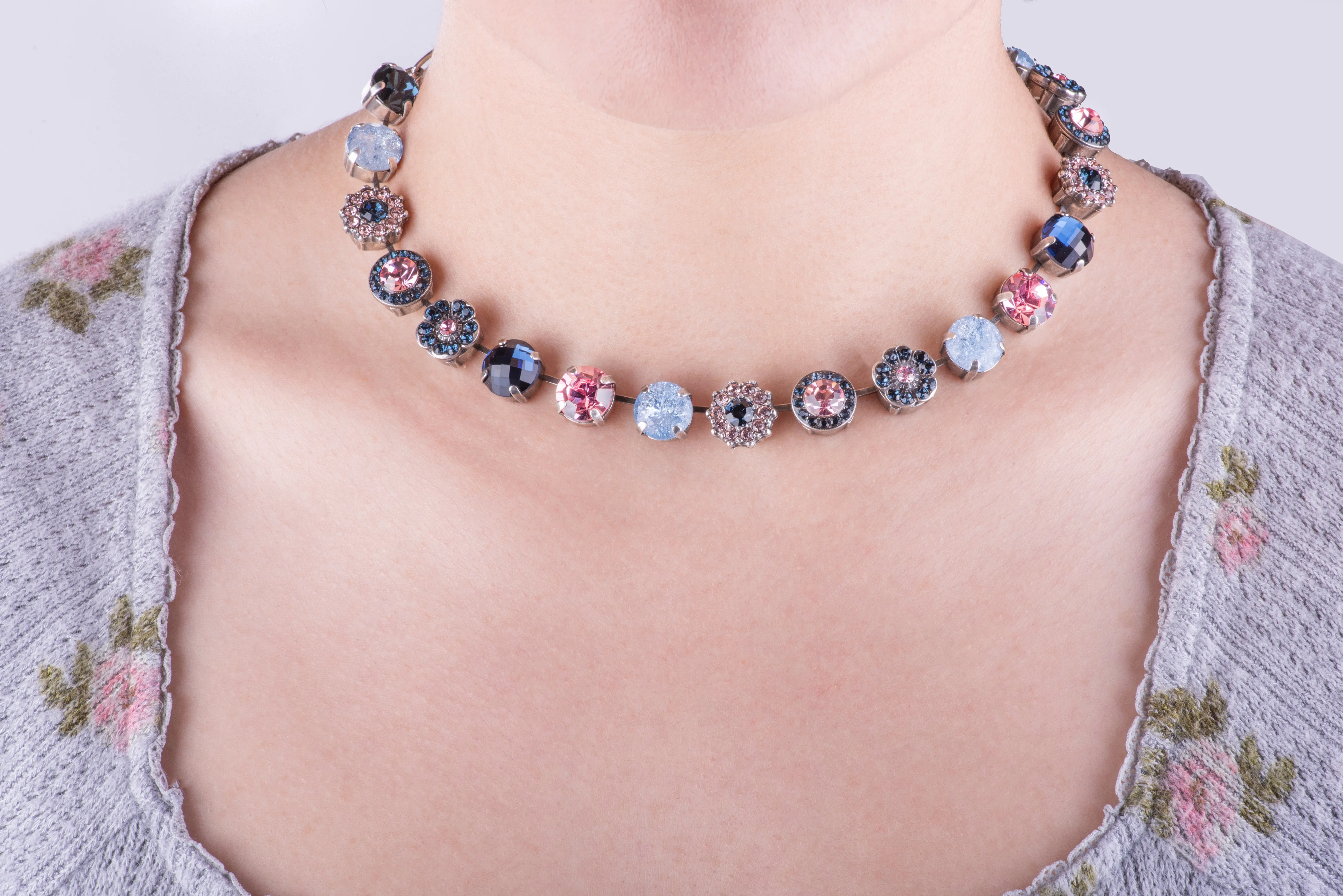 Large Rosette Necklace in "Harvest Moon" *Custom*