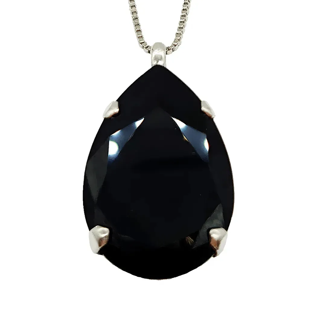 Large Swarovski Crystals Teardrop Pendant
